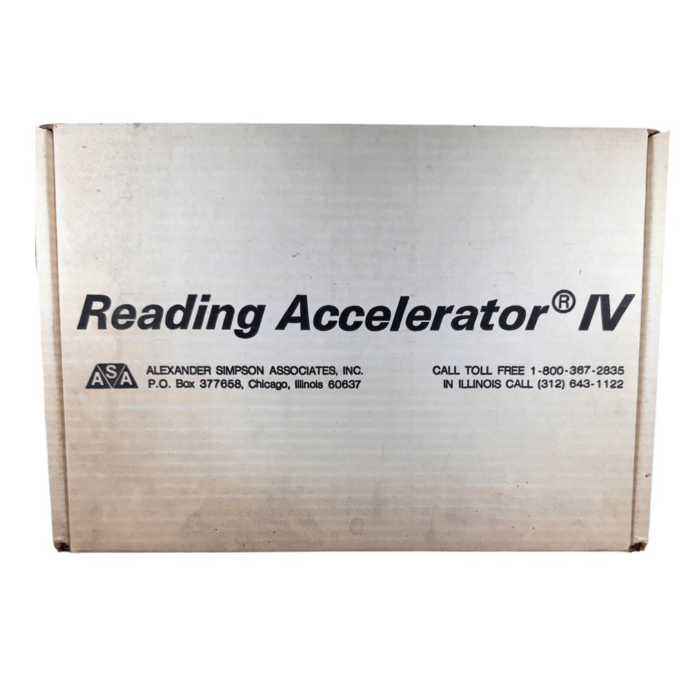 Vintage SRA Reading Accelerator Model IV Speed Reading Pacing Device with Manual